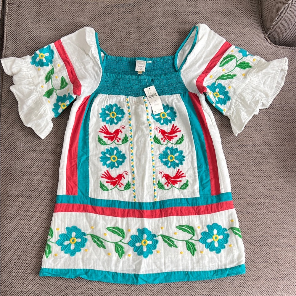 Anthropologie “seen,Worn, Kept” Colorful Floral Embroidered Blouse NWT